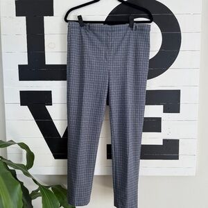 Pre-Loved Theory Gray Windowpane Cropped Dress Pants Size 10